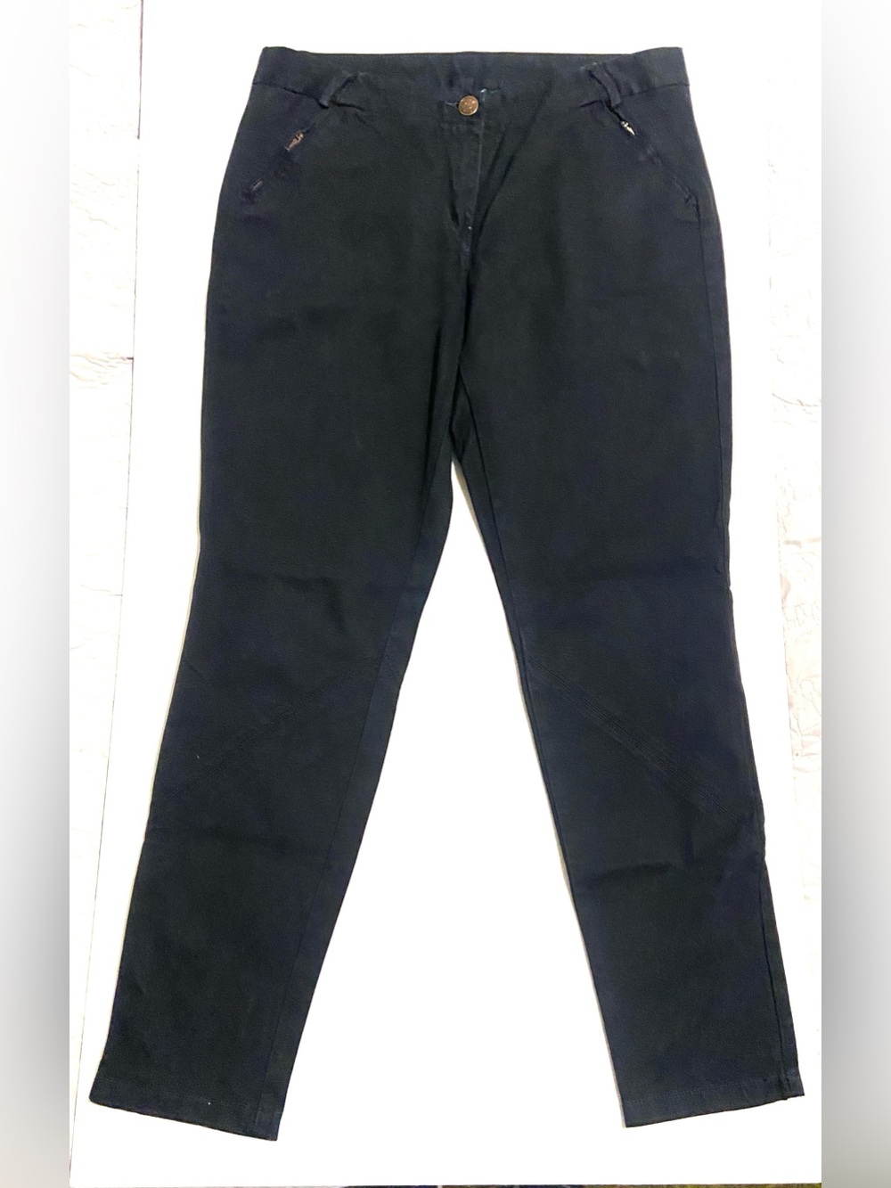 J. Crew Black Denim Pants with front zip pockets